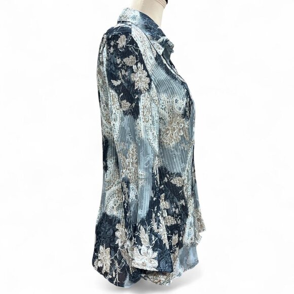 Sere Nade New York Paisley Pleated Blouse | Women’s Medium - Picture 3 of 6